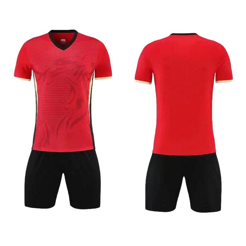 Football jersey set Men's game training jersey Printed jersey Children's adult sports jersey Football men's