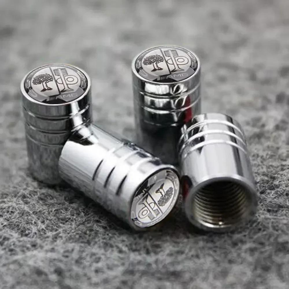 C200 E200 New 2025 For Mercedes Benz 4pcs Metal Plating Car Truck Bicycle Tire Valve Caps Rim Stem Cap Valves For Mercedes Benz
