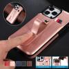 Leather Wallet Case with Wrist Strap and Sliding Card Slot for iPhone 15 14 13 12 11 Pro Max XS MAX XR Samsung S23 S22 S21 Ultra Plus A14 A13 A53 A54