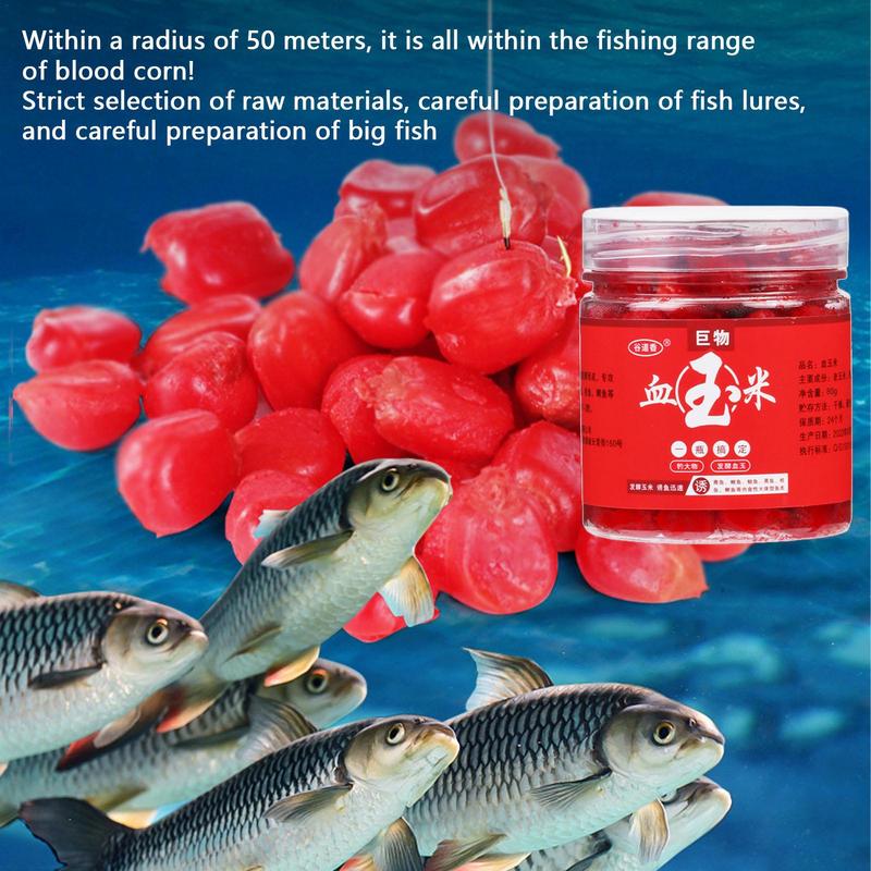 80g Blood Corn Fish Attractant Concentrated Red Fish Lures Fish Bait Additive Perch Catfish Grass Carp Herring Fishing Accessory