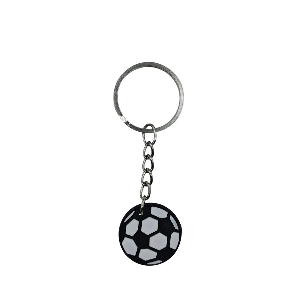 Creative Sports Keychain: Soft PVC Rubber Keyring for Football, Basketball, Volleyball, Rugby Bag Pendant
