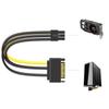 Кабель с разъемами SATA15Pin на 6Pin для питания видеокарты для сборки, модернизации или ремонта компьютеров
