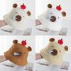 Capybara Apple Cartoon Sun Hat With Adjustable Brim For Summer Beach Leisure Girls