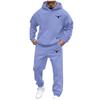 Men's Casual And Personalized Printed Long-sleeved Hooded Sweatshirt, Men's Sports Sweatshirt And Sweatpants Two-piece Set