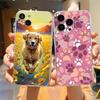 Чехол для телефона с лапкой собаки для iPhone 15 16 14 13 12 11 Pro Max 16E XS XR Max 7 8 16 Plus SE2 Мягкий ТПУ Прозрачная крышка