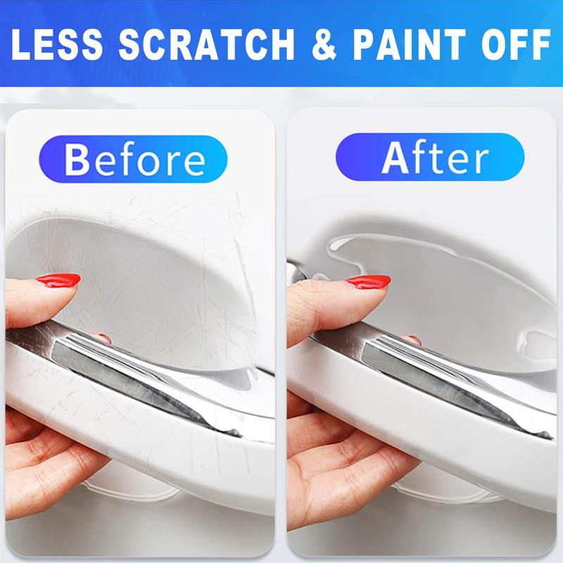 4/8Pcs Car Door Handle Bowl Scratch Protective Stickers Universal Invisible Cars Sticker Handle Anti-collision Protection Strip