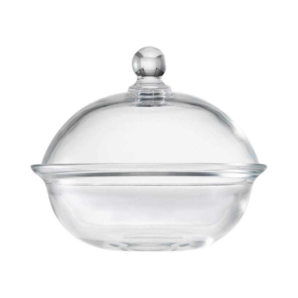 Aoyama Glass Small Bowl with Lid, Storage Container, 12cm, Made in Japan, AMG-1124-S