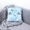 Calm Light Blue Ocean Ripple Print Cushion Cover Premium  Reversible Pillow Cove in One Design for Any Room  Car Interior