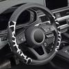 Cow Print Steering Wheel Cover, Universal 14.5-15 Inch Breathable Microfiber Leather Anti-Slip Car Steering Wheel Protector For Women Men,