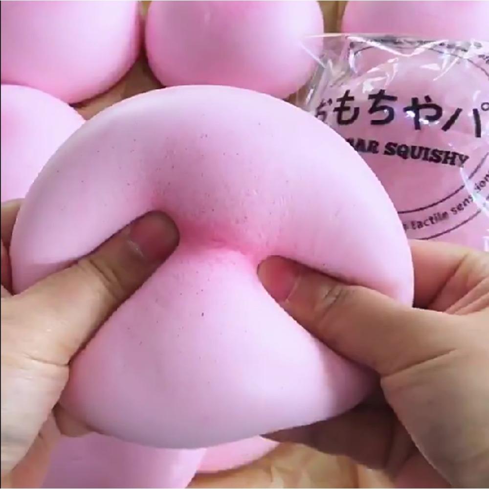 Сквиши имитация розовых булочек, игрушка для сжатия, мягкая, для снятия стресса, медленно поднимающаяся, сенсорная фиджет-игрушка для беспокойства, СДВГ, аутизма, подарки для детей
