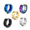 2pcs Unisex Piercing Ear Studs Small Ear Buckle Fashion Round Huggie Hoop Earrings Men