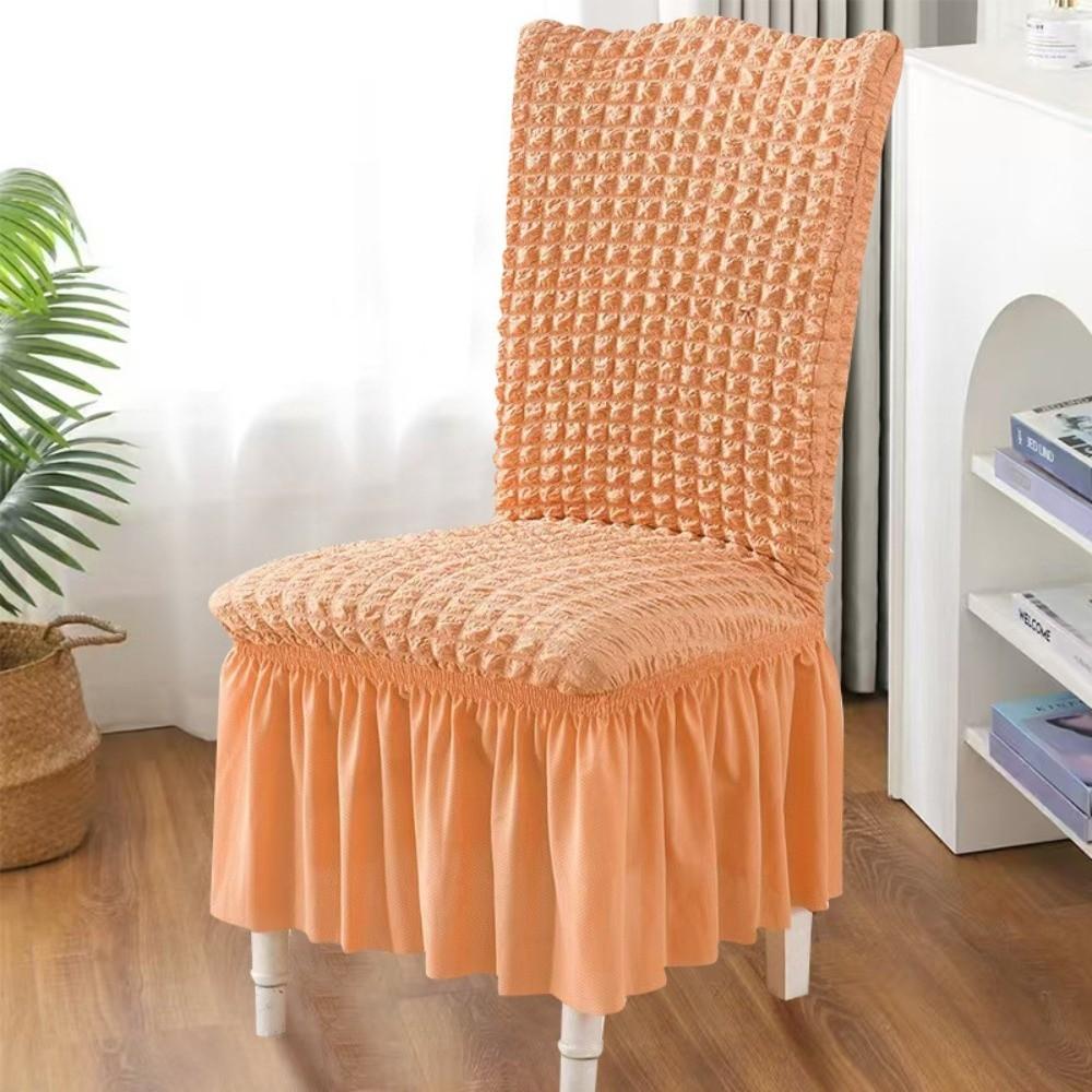 Long Skirt Puff Chair Cover Elasticity Backrest Chair Case Elegant Chair Slipcover Home Use