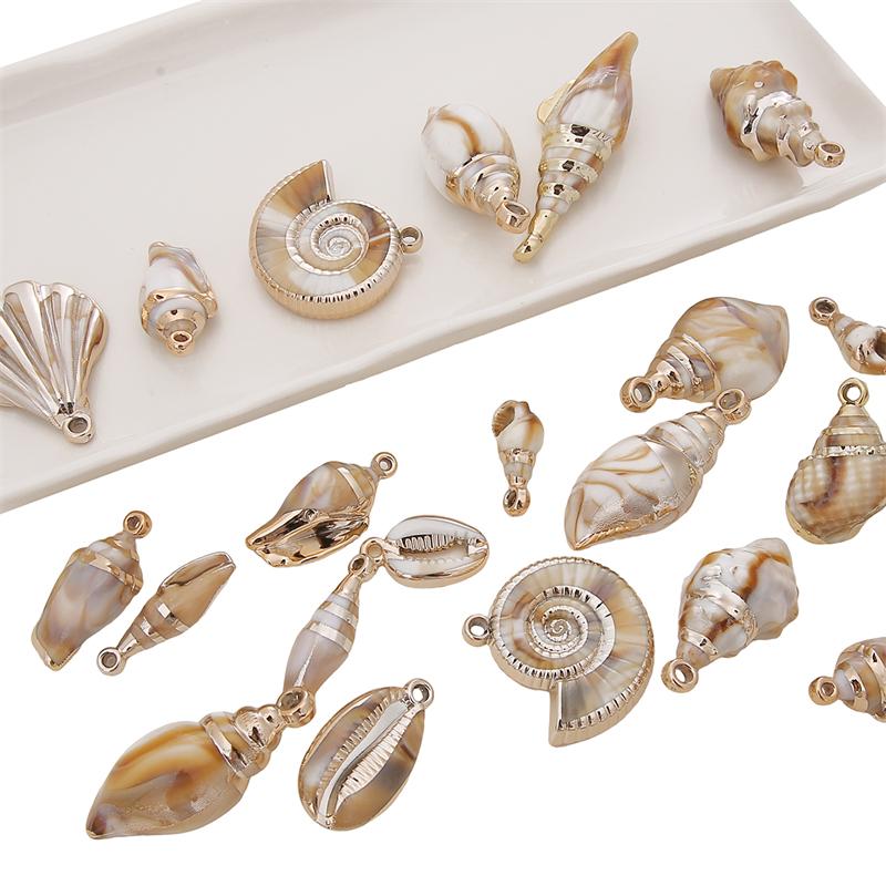 Акриловые подвески в виде ракушек, сделай сам, браслет, ожерелье, серьги, ювелирные аксессуары