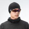 Sports cap for cycling and running made of wool and tencel fiber, one size fits all - black