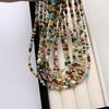Красочное ожерелье-чокер из натурального камня и жемчуга с дофаминовыми бусинами - Женский чокер высокого класса