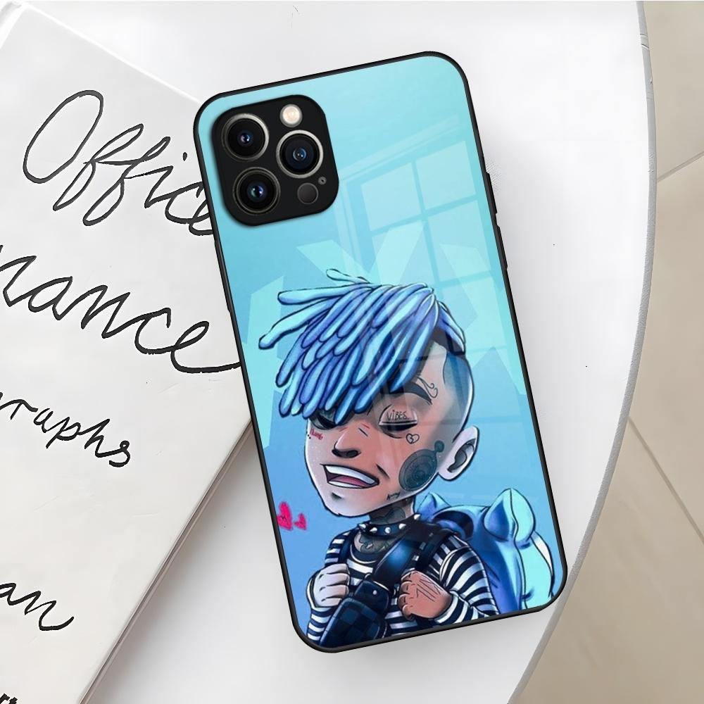 Чехол для телефона рэпера Xxxtentacion для Iphone 17 16 Air 15 14 12 11 13 Pro Max Mini X Xr Xs Se Стеклянный чехол Puls