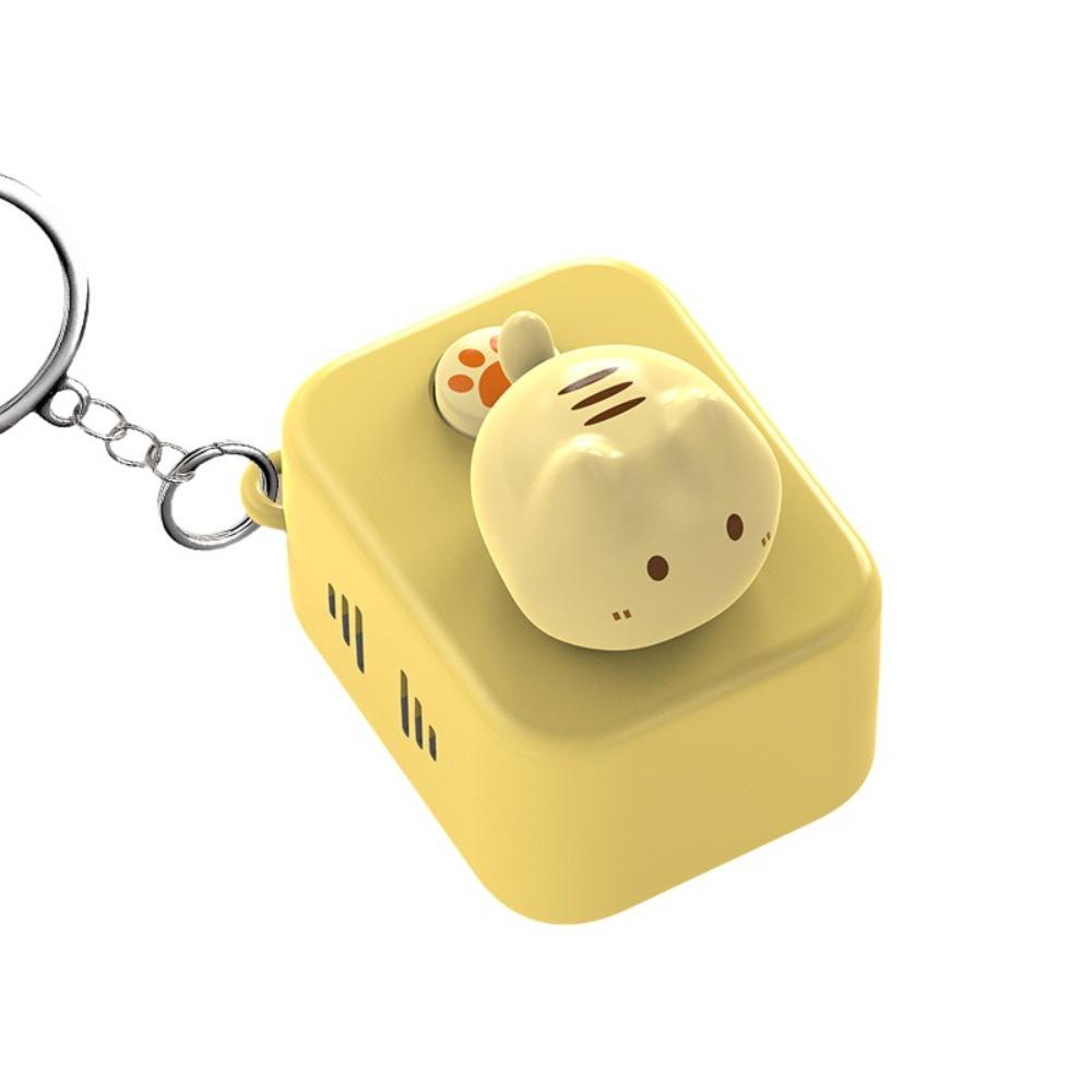 Cartoon Cat-shaped Key Pendant Plastic Cat-themed Power Strip Hanging Ornament Student