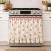 Cotton Blend Stove Cover Skirt Charming Farmhouse Stove Skirt Rustic Oven Curtain  Kitchen Decor