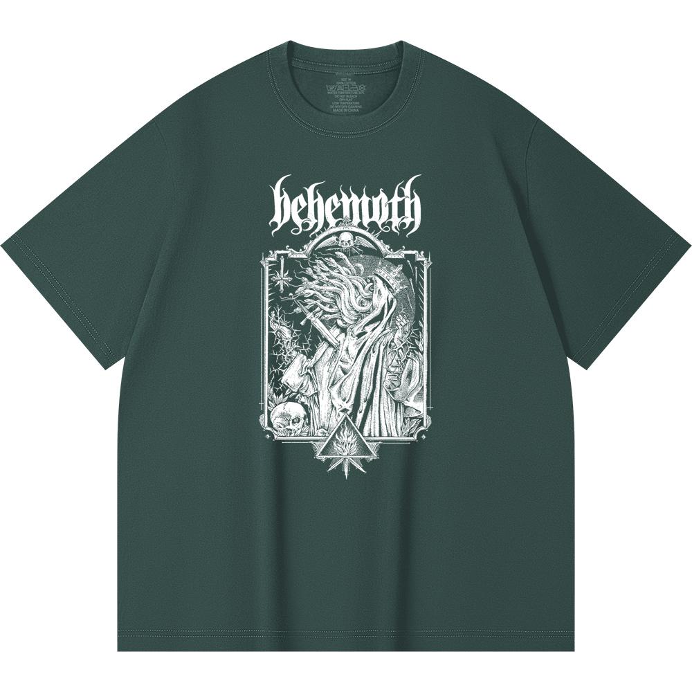 Хлопковая футболка плотностью 230 г/м² 100% Хлопок Heavy Metal Футболка с принтом рок-группы Популярная музыка Унисекс Тяжелая хлопковая футболка