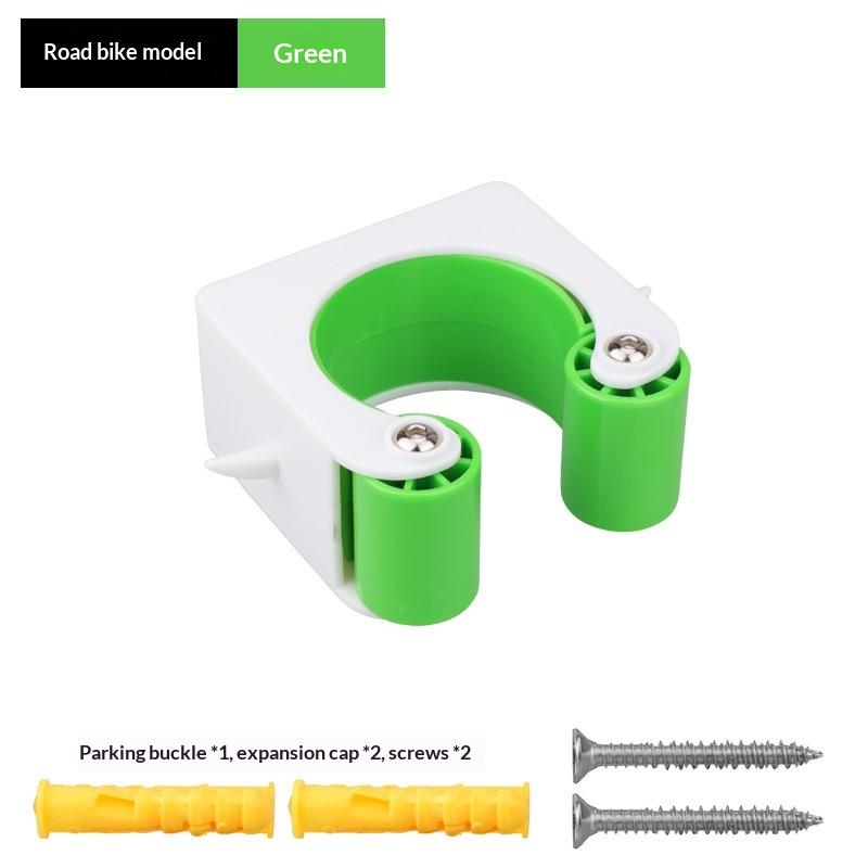 Compact Road Bike Tire Clamp Set with Space-saving Parking Hanger
