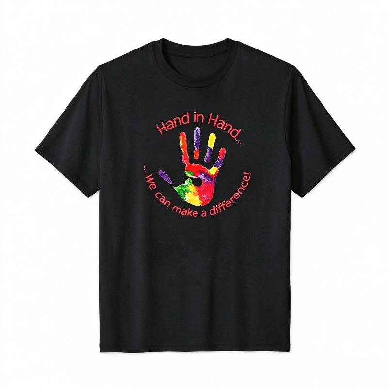 Anti Bullying Hand Print T Shirt Stop Bullying Unity Graphic Tees Casual Short Sleeve Cotton Unisex Summer Streetwear Y2k Tops