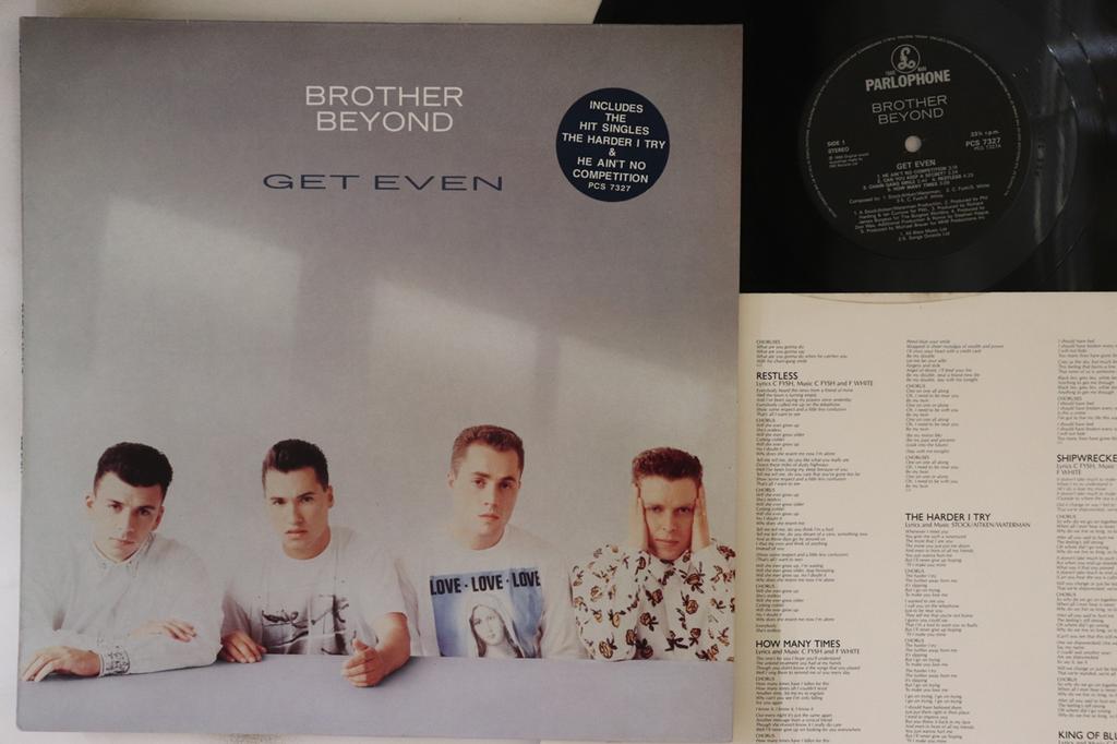 Виниловая пластинка BROTHER BEYOND Get Even PCS7327 PARLOPHONE 1988 Великобритания Танцевальная Электроника Б/у
