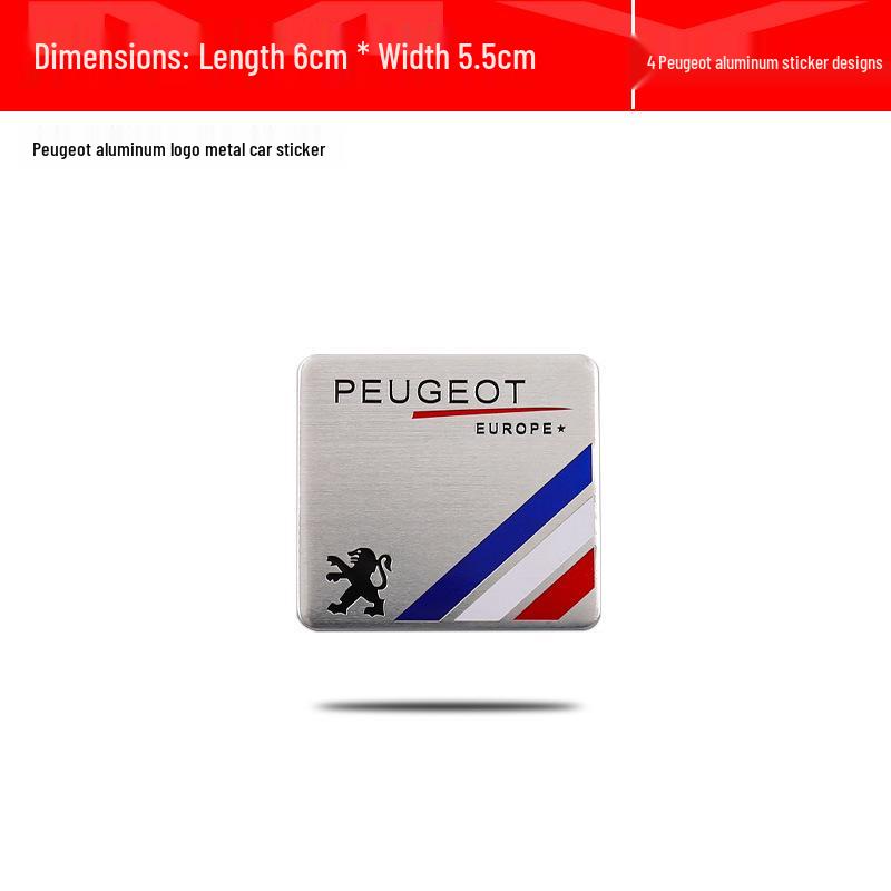 Наклейки на задний шильдик для Peugeot 408, 508, 5008, 408X - Металлическое и алюминиевое автомобильное украшение