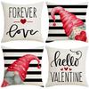 New Valentine's Day Pillow Cover Home Fabric Sofa Linen Printed Cushion Bedroom Cushion Cover
