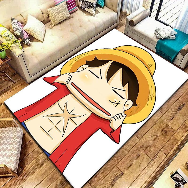 Ковер с изображением Манки Д. Луффи из One Piece для гостиной, спальни, дома, украшение дивана, нескользящий коврик для детской игры