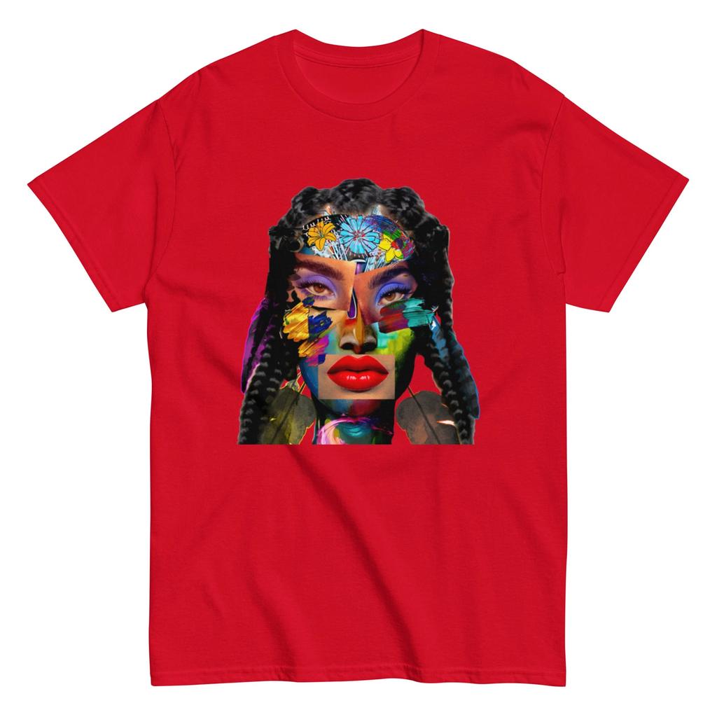 Cosmic Goddess Warrior Graphic Art T-Shirt (Unisex) - Abstract Art Apparel Tee