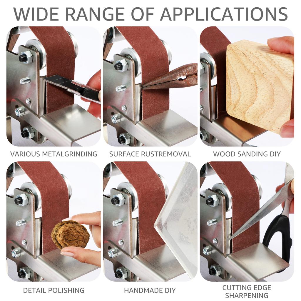 110-220v Mini Electric Belt Sander 7-Speed Adjustable Speed Bench Grinder Sanding Machine for Grinding Metal Wood Acrylic