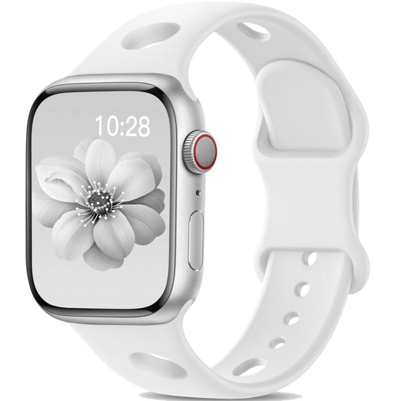 Breathable Strap For Apple Watch Band 40mm 44mm 46mm 45mm 49mm 41mm Silicone Correa Bracelet iWatch series 8 9 se 10 11 ultra2 3