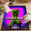 Minecraft: A Magical Journey Themed Anti-Slip Rugs - Polyester Home Decor, Suitable for Bedrooms, Living Rooms, Doorways, Studios, and Decorations
