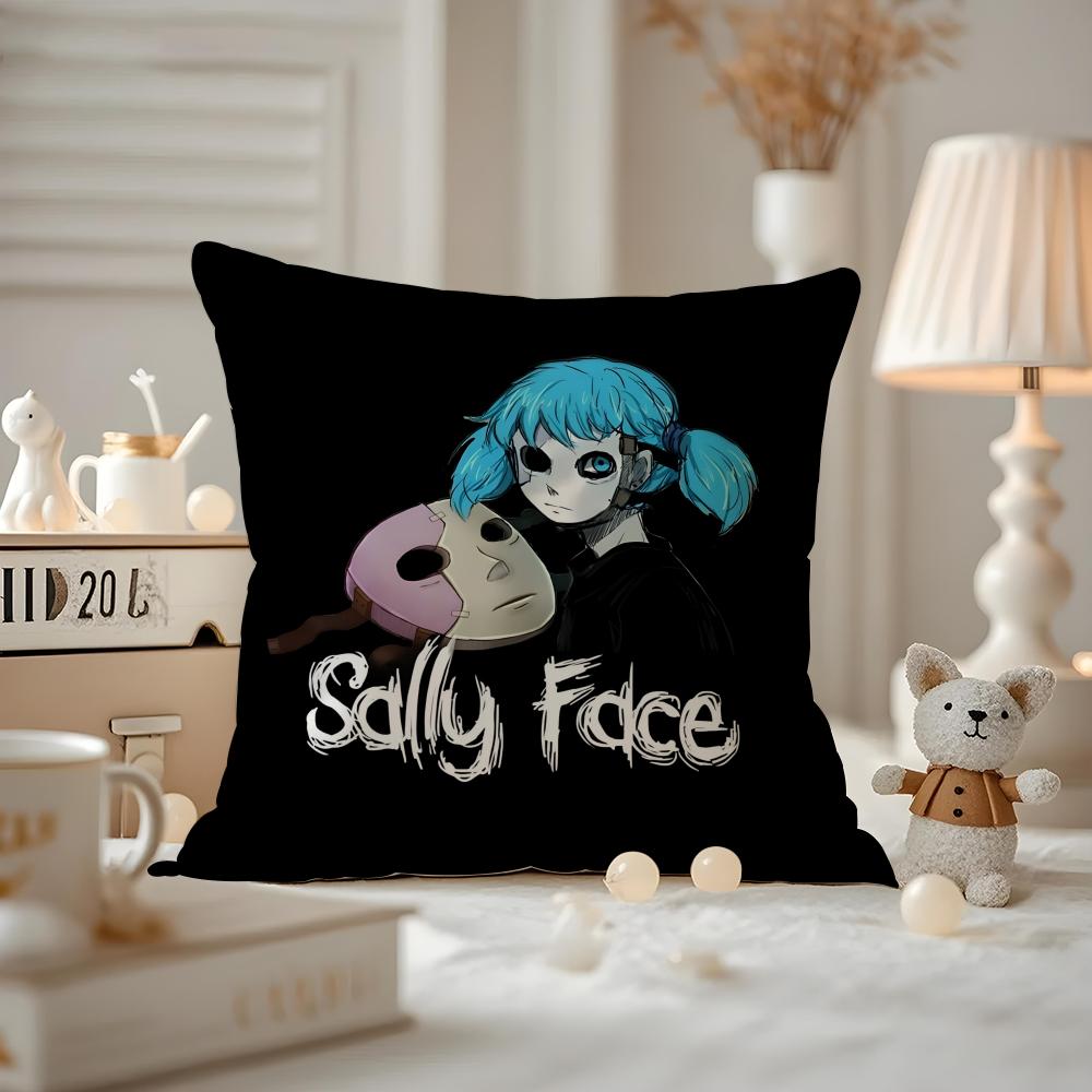 Чехол на подушку Sally Face с принтом Наволочка для гостиной, дивана и декора спальни