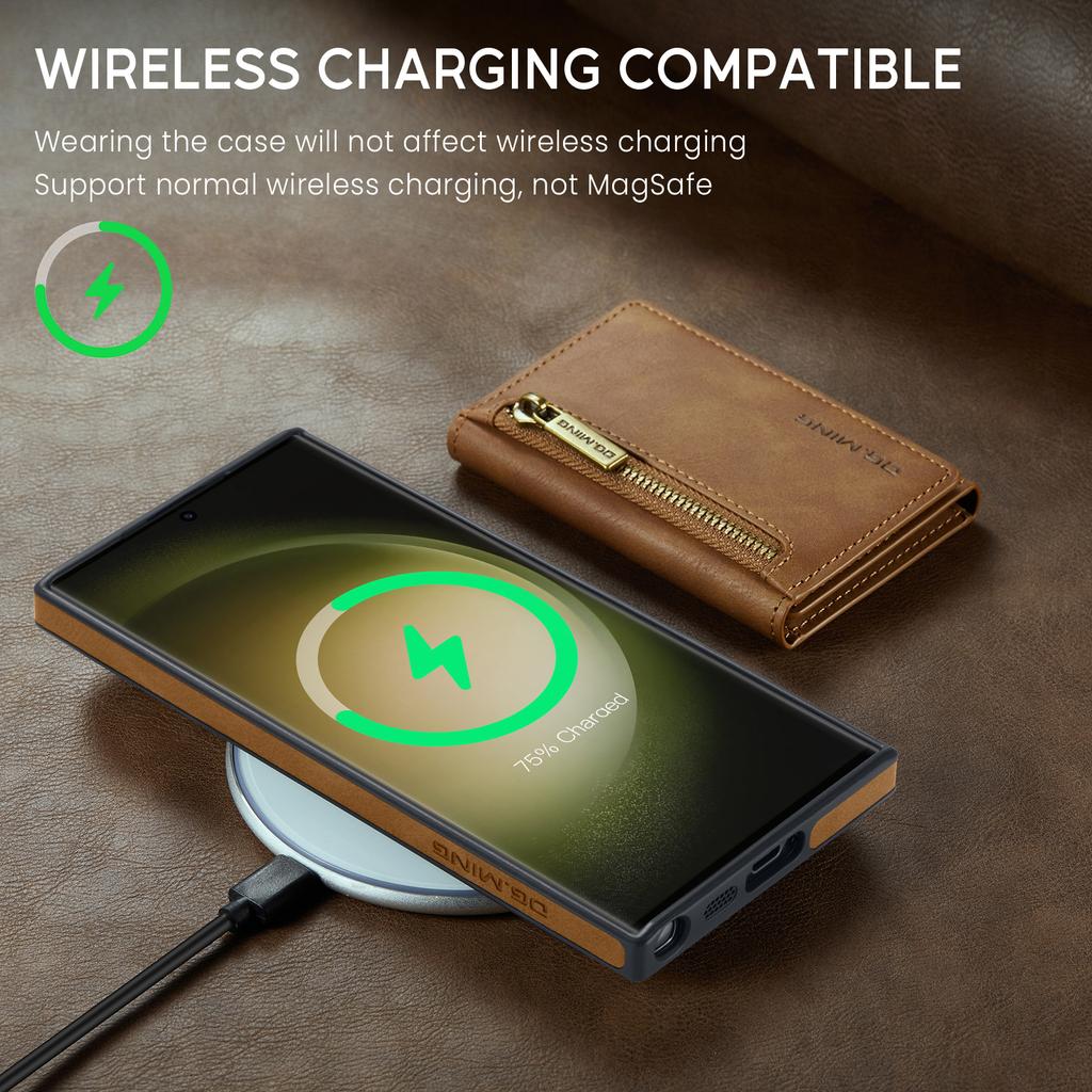 Нескользящий винтажный чехол-кошелек для Samsung Galaxy S24 Ultra S24ultra S23 FE S22 Plus, противоударный кожаный чехол-держатель для карт