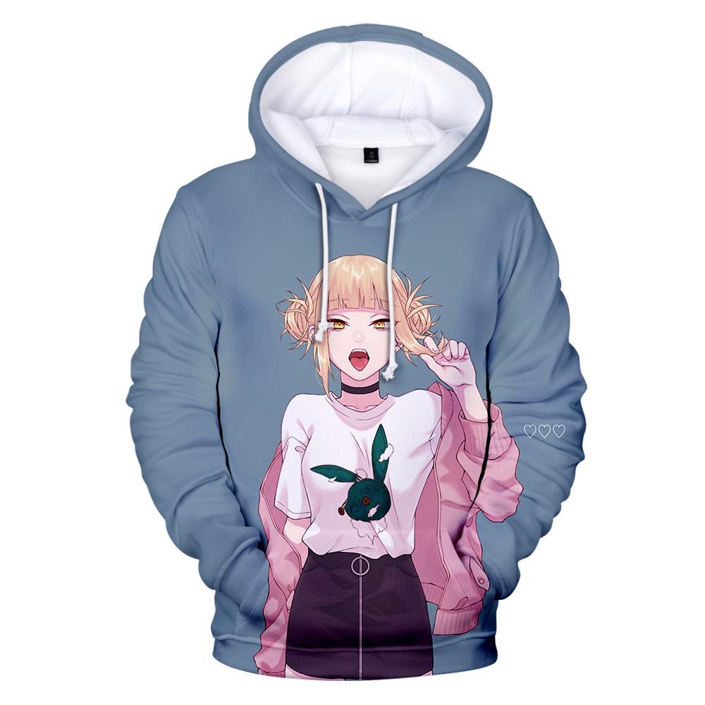 Модные толстовки Harajuku Himiko Toga с объемным принтом, толстовки для мужчин, женщин и детей Kpop с круглым вырезом, милые толстовки с принтом Himiko Toga