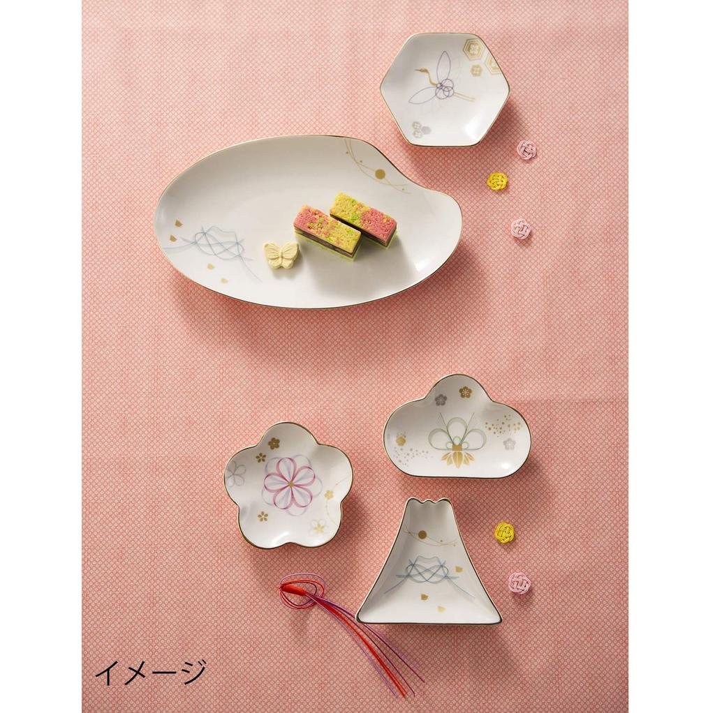 Керамика Ямакацу Мино Эн Пять видов маленьких тарелок Белые 11 см -Юкари- am-km059