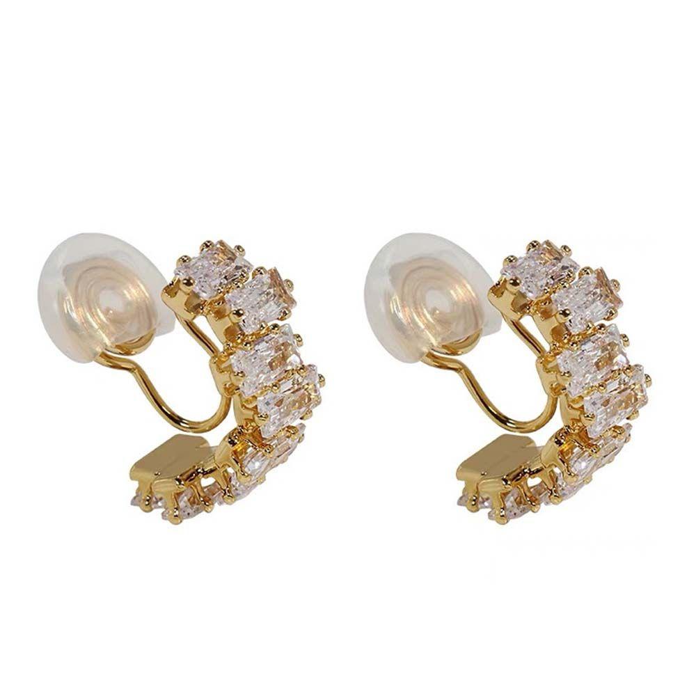 Cuff Fashion Jewelry  Rhinestone Clip Earrings Korean Earrings Ear Bone Clip Zircon Ear Clip