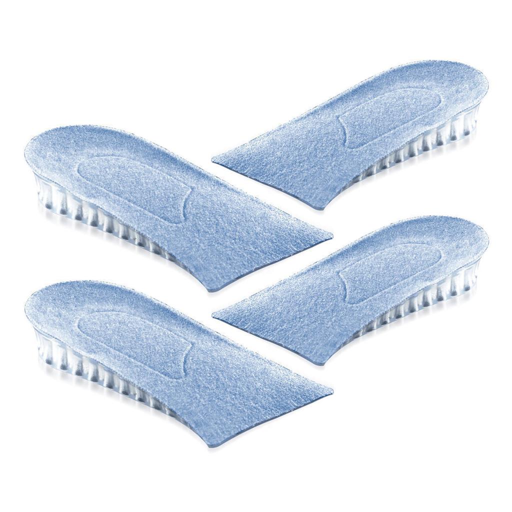 Стельки для увеличения роста многослойные прозрачные силиконовые амортизирующие подъемники для обуви 2 см 1