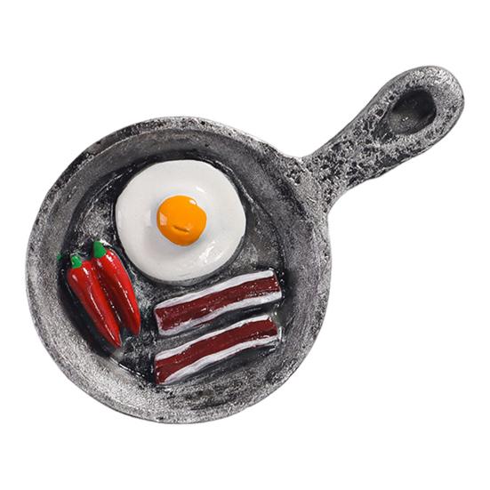 3D-магнит на холодильник с имитацией еды из смолы, мультяшный хлеб, рожок мороженого, кофе, молоко