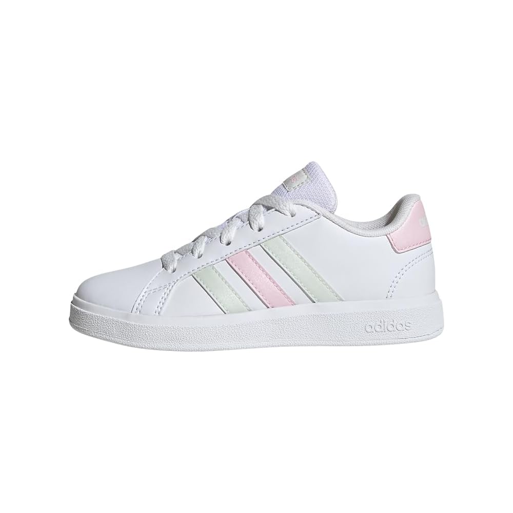 Кроссовки Adidas Grand Court 2.0 Детские Унисекс Мальчики Девочки 17-25.5см Обувь Белый/Светло-розовый 18.5 см