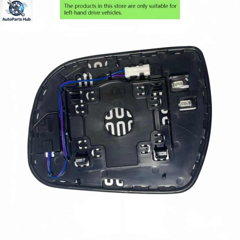 Rearview Mirror Glass with Heated Blind Spot Warning for Toyota Sienna 2014- Models