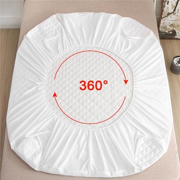 Супер водонепроницаемое покрывало на простыне с тиснением, стеганый защитный чехол для матраса, домашний роскошный декор 160 см (Нет наволочки)