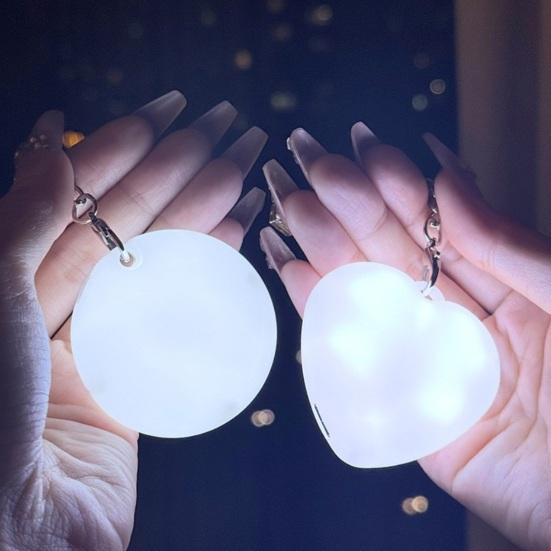 2/3/5 шт. Сенсорный светильник, светодиодный светильник с сенсорным управлением, перезаряжаемый мини-фонарик, форма сердца, сумки, кошельки, брелок