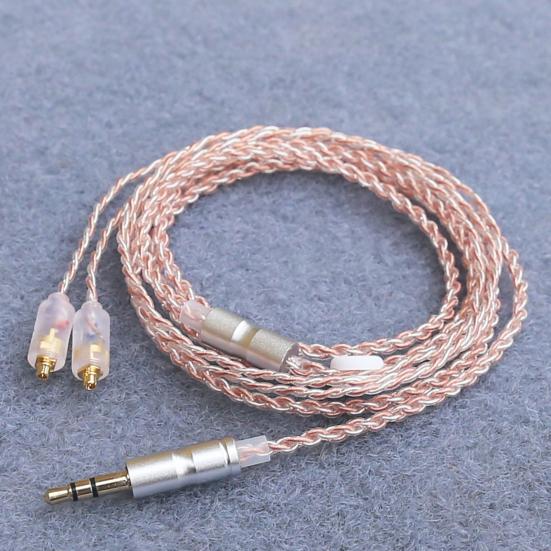 1.2M MMCX Кабель для наушников Замена Съемный 3.5MM 4 Жилы Посеребренный Провод для наушников Удлинитель для наушников
