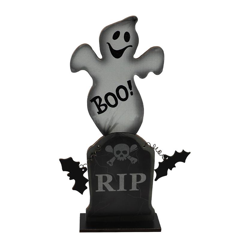 Halloween Wooden Ornament Tree Hanging Pumpkin Ghost Plaque Pendant Party Decor