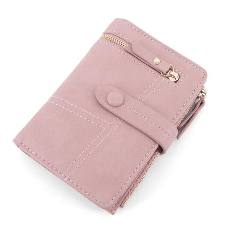 Корейский модный женский короткий кошелек из искусственной кожи, многофункциональный кошелек для монет, держатель для карт