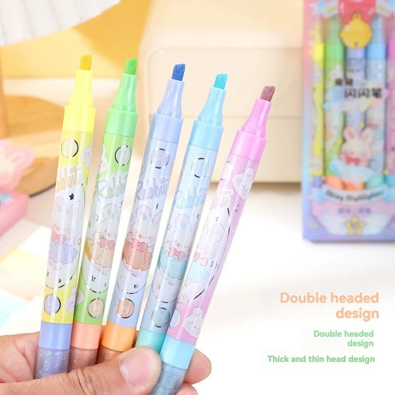 10 цветов, эстетические звездочки, блестящие маркеры для скрапбукинга, ручки для заметок, маркеры для заметок, ручка, кавайные детские канцелярские принадлежности