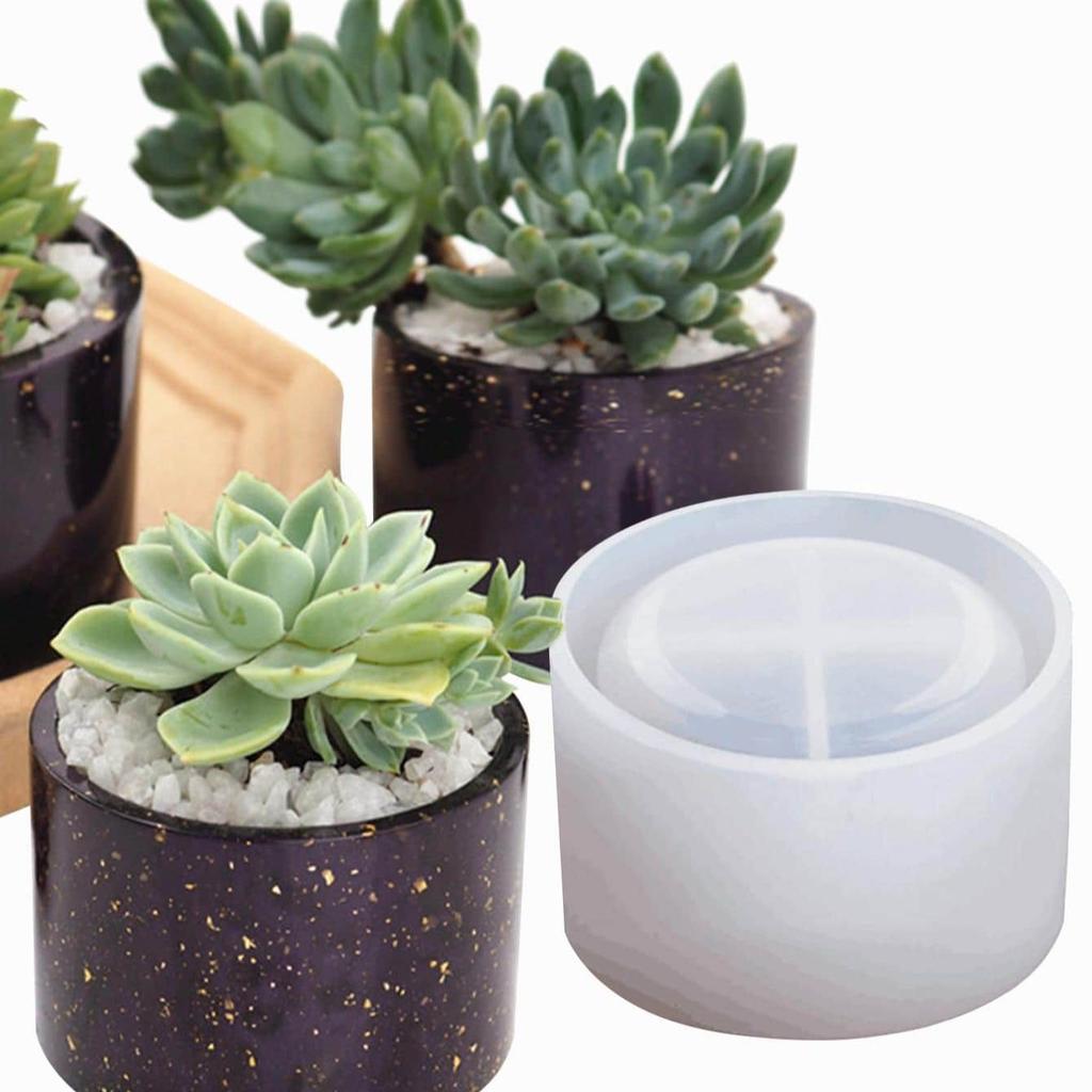 Суккулентные растения Изготовление Бетонная силиконовая форма 3D цветочный горшок ароматерапия гипс подсвечник DIY Цементная форма для кашпо