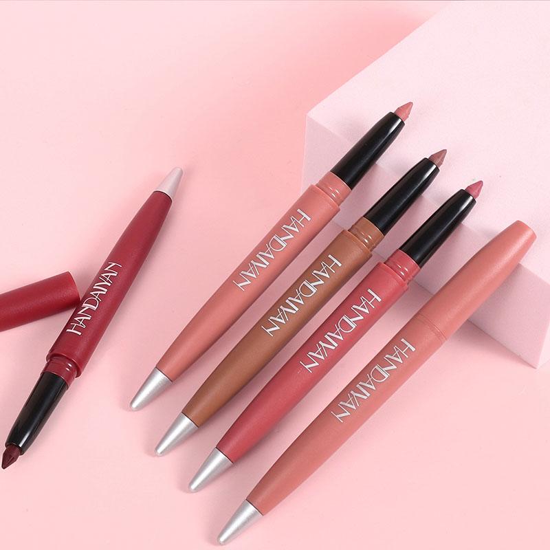 6-цветный матовый карандаш для губ Single Nude Lipstick Pen, стойкая водостойкая и не легко обесцвечивающаяся губная помада Hook Lip Pencil